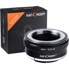 Manual lens adapter ring M42-EOS M