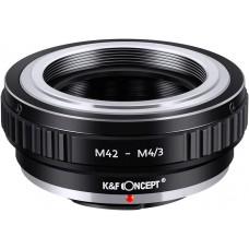 Manual lens adapter ring M42-M4/3