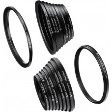 18 Pieces Filter Ring Adapter Set