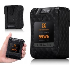 99Wh Mini V-Mount Battery, 6700mAh 14.8V Support 65W PD USB-C Fast Charger, with D-TAP, USB-A, USB-C, BP